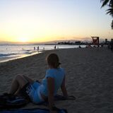 Waikiki Beach Evening Sarah 02