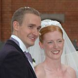 HB 10854a Brian & Sarah close up beside car