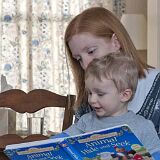 NCB0572 Sarah & Thomas with book (30 Jan 2010)